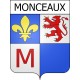 Monceaux 14 ville Stickers blason autocollant adhésif