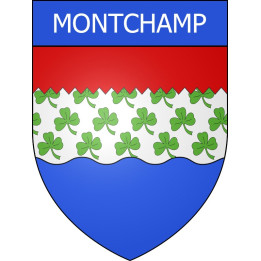 Stickers coat of arms Montchamp adhesive sticker