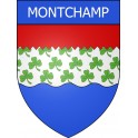 Montchamp 14 ville Stickers blason autocollant adhésif