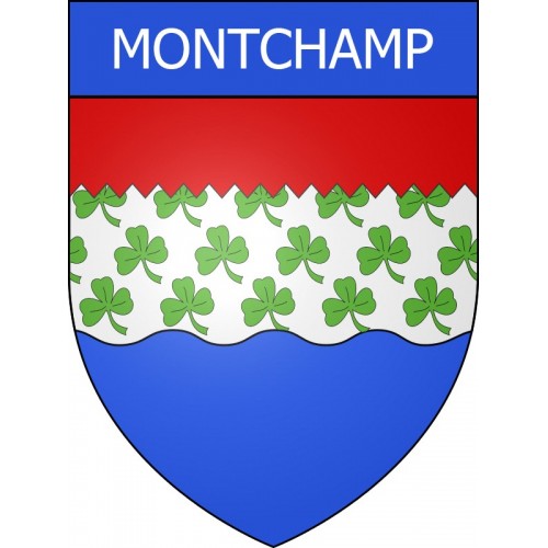 Montchamp 14 ville Stickers blason autocollant adhésif