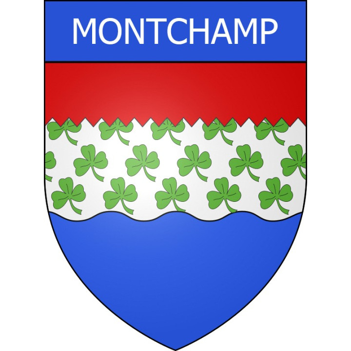 Stickers coat of arms Montchamp adhesive sticker