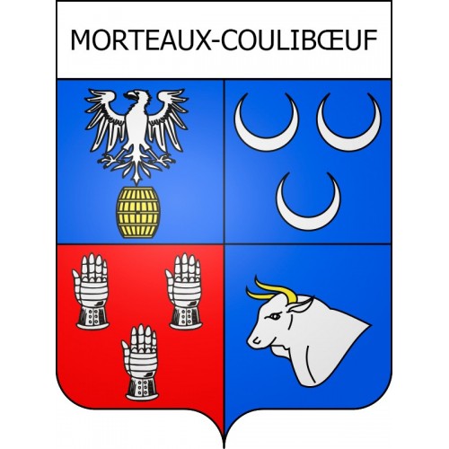 Morteaux-Coulibœuf 14 ville Stickers blason autocollant adhésif