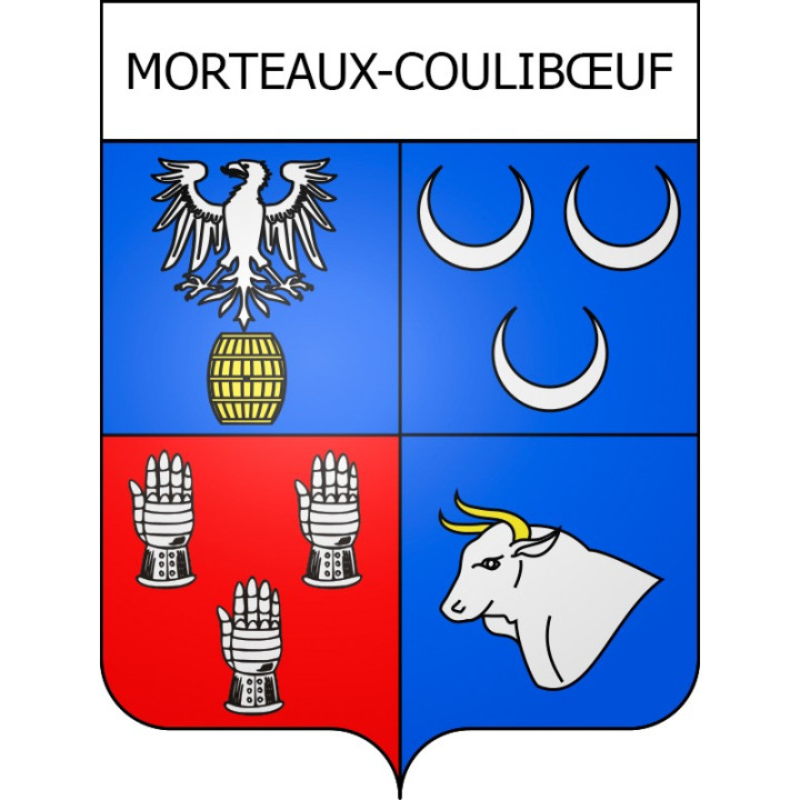 Stickers coat of arms Morteaux-Coulibœuf adhesive sticker