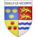 Ouilly-le-Vicomte 14 ville Stickers blason autocollant adhésif