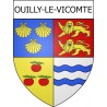 Ouilly-le-Vicomte 14 ville Stickers blason autocollant adhésif