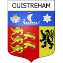 Pegatinas escudo de armas de Ouistreham adhesivo de la etiqueta engomada