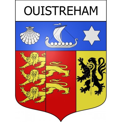 Ouistreham Sticker wappen, gelsenkirchen, augsburg, klebender aufkleber