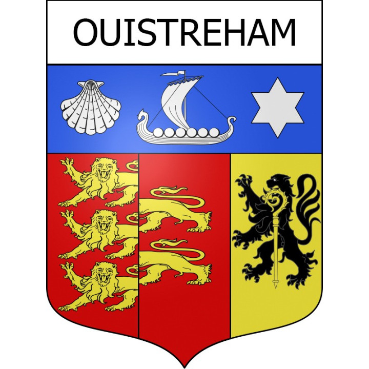Ouistreham Sticker wappen, gelsenkirchen, augsburg, klebender aufkleber