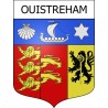 Pegatinas escudo de armas de Ouistreham adhesivo de la etiqueta engomada