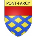 Stickers coat of arms Pont-Farcy adhesive sticker