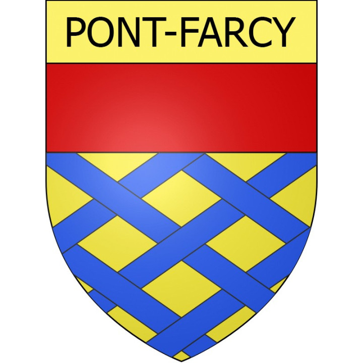 Pont-Farcy Sticker wappen, gelsenkirchen, augsburg, klebender aufkleber