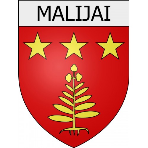 Pegatinas escudo de armas de Blausasc adhesivo de la etiqueta engomada