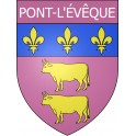 Pegatinas escudo de armas de Pont-l'Évêque adhesivo de la etiqueta engomada