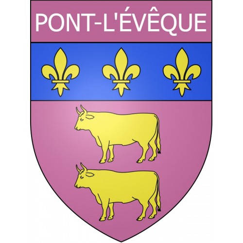 Stickers coat of arms Pont-l'Évêque adhesive sticker