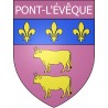 Pegatinas escudo de armas de Pont-l'Évêque adhesivo de la etiqueta engomada