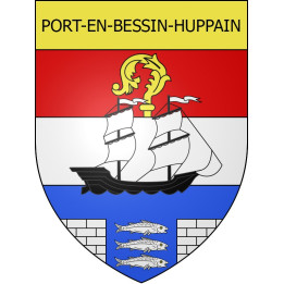 Port-en-Bessin-Huppain 14 ville Stickers blason autocollant adhésif
