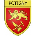 Potigny 14 ville Stickers blason autocollant adhésif