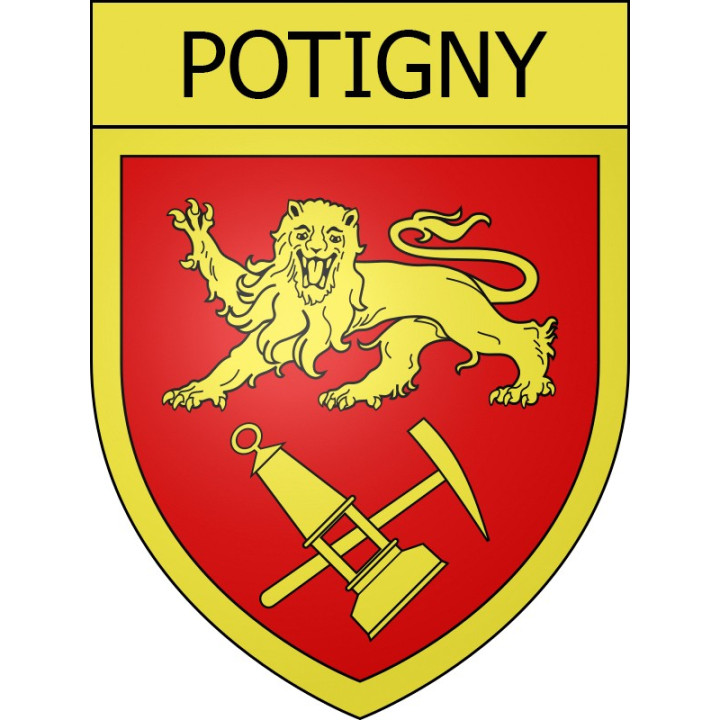 Potigny 14 ville Stickers blason autocollant adhésif