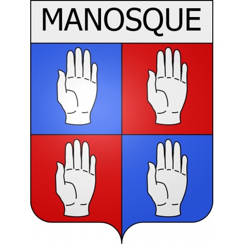 manosque 04 ville Stickers blason autocollant adhésif