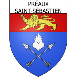 Stickers coat of arms Préaux-Saint-Sébastien adhesive sticker