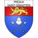 Stickers coat of arms Préaux-Saint-Sébastien adhesive sticker