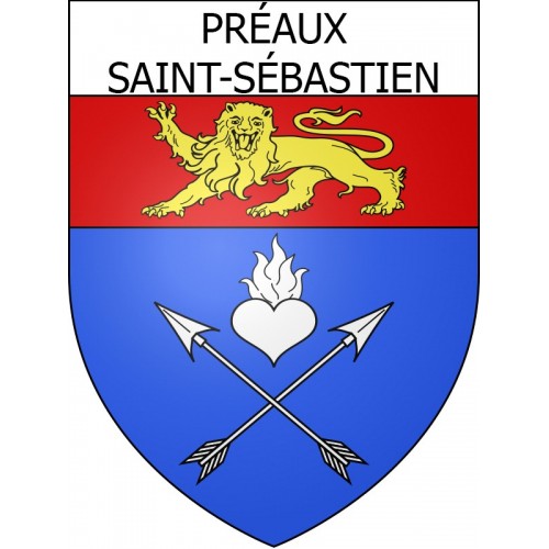 Préaux-Saint-Sébastien 14 ville Stickers blason autocollant adhésif