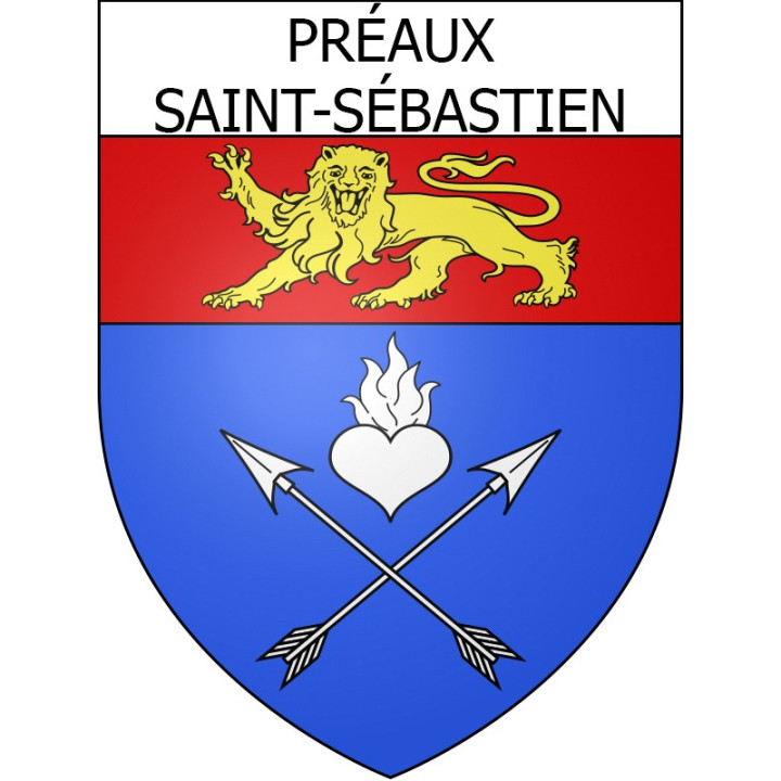 Préaux-Saint-Sébastien 14 ville Stickers blason autocollant adhésif