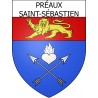 Pegatinas escudo de armas de Préaux-Saint-Sébastien adhesivo de la etiqueta engomada