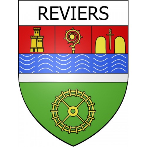 Reviers 14 ville Stickers blason autocollant adhésif