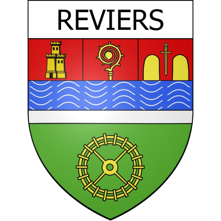 Reviers 14 ville Stickers blason autocollant adhésif