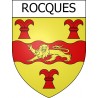 Pegatinas escudo de armas de Rocques adhesivo de la etiqueta engomada