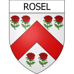 Pegatinas escudo de armas de Rosel adhesivo de la etiqueta engomada