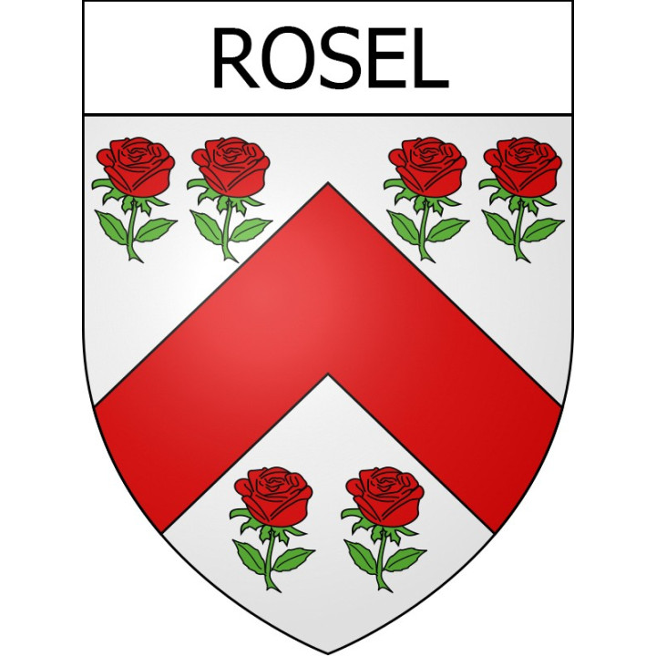 Pegatinas escudo de armas de Rosel adhesivo de la etiqueta engomada