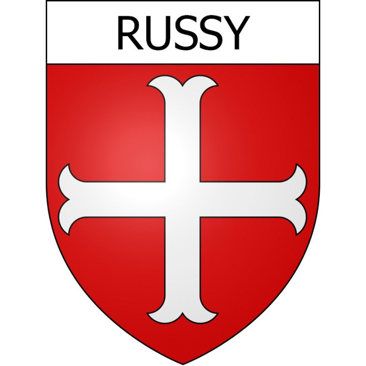Pegatinas escudo de armas de Russy adhesivo de la etiqueta engomada