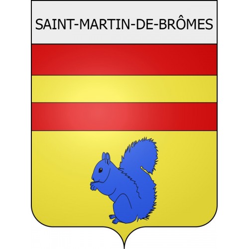 Pegatinas escudo de armas de Blausasc adhesivo de la etiqueta engomada