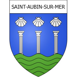 Saint-Aubin-sur-Mer Sticker wappen, gelsenkirchen, augsburg, klebender aufkleber
