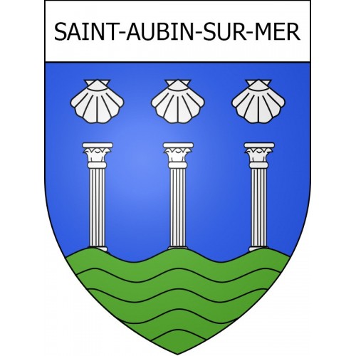 Saint-Aubin-sur-Mer 14 ville Stickers blason autocollant adhésif