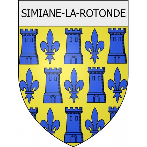 simiane-la-rotonde 04 ville Stickers blason autocollant adhésif