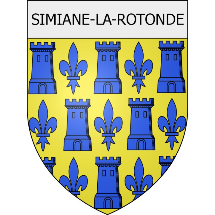simiane-la-rotonde 04 ville Stickers blason autocollant adhésif