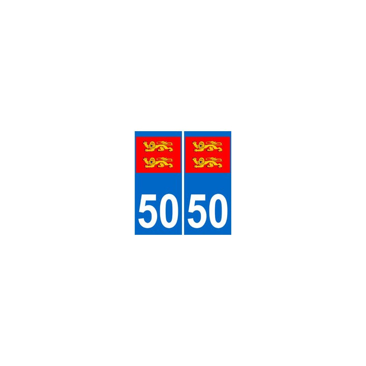 50 normandie autocollant plaque