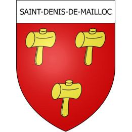 Pegatinas escudo de armas de Saint-Denis-de-Mailloc adhesivo de la etiqueta engomada