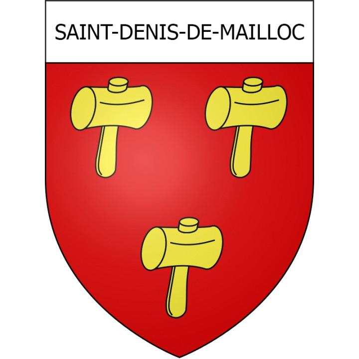 Pegatinas escudo de armas de Saint-Denis-de-Mailloc adhesivo de la etiqueta engomada