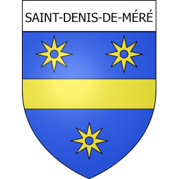 Stickers coat of arms Saint-Denis-de-Méré adhesive sticker