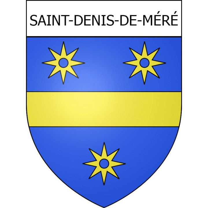 Stickers coat of arms Saint-Denis-de-Méré adhesive sticker