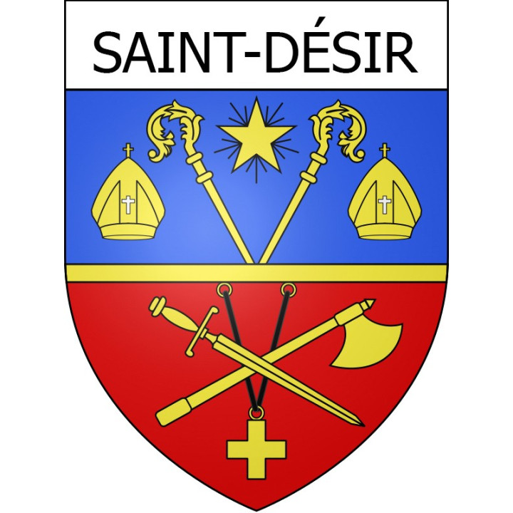 Saint-Désir Sticker wappen, gelsenkirchen, augsburg, klebender aufkleber