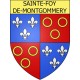 Pegatinas escudo de armas de Sainte-Foy-de-Montgommery adhesivo de la etiqueta engomada