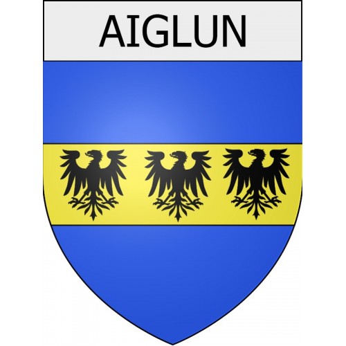 Pegatinas escudo de armas de Blausasc adhesivo de la etiqueta engomada
