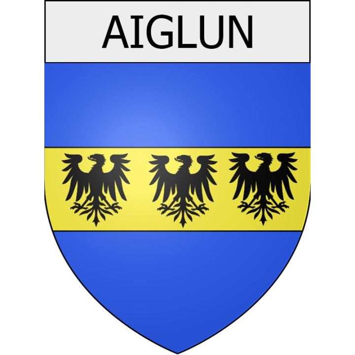 Pegatinas escudo de armas de Blausasc adhesivo de la etiqueta engomada