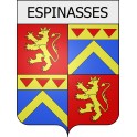 Pegatinas escudo de armas de Blausasc adhesivo de la etiqueta engomada