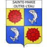 Sainte-Marie-Outre-l'Eau 14 ville Stickers blason autocollant adhésif